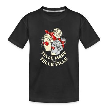 Telle Mère Telle Fille Rétro Bandana - T-shirt bio Premium Enfant - noir - Devant