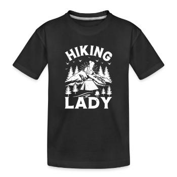 Mountain Hiking Girls Hiking Lady - Kinder Premium Bio T-Shirt - Schwarz - Vorne