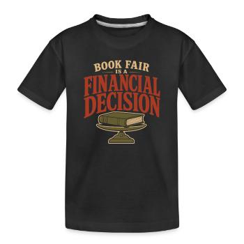 Cadeau de la foire du livre pour les personnes en difficulté financière - T-shirt bio Premium Enfant - noir - Devant