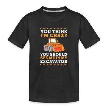 Excavation du chantier de chantier - T-shirt bio Premium Enfant - noir - Devant