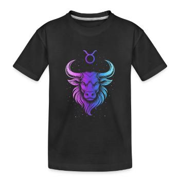 Gradient Cosmique de Taureau - T-shirt bio Premium Enfant - noir - Devant