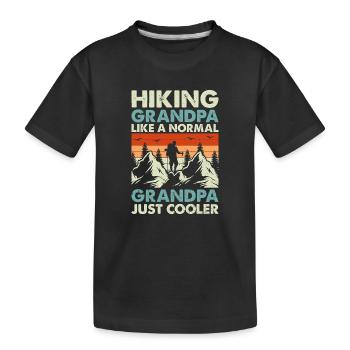 Randonner grand-père comme un grand-père normal, juste plus cool - T-shirt bio Premium Enfant - noir - Devant