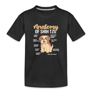 Shih Tzu - T-shirt bio Premium Enfant - noir - Devant