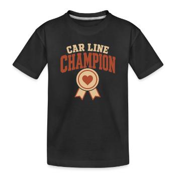 Cadeau de la ligne de pickup de l’école de mode de survie de la ligne de voitures - T-shirt bio Premium Enfant - noir - Devant