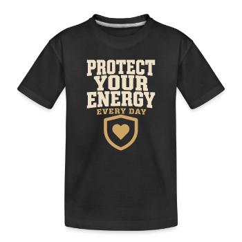 Protection de mon énergie, spirituelle - T-shirt bio Premium Enfant - noir - Devant
