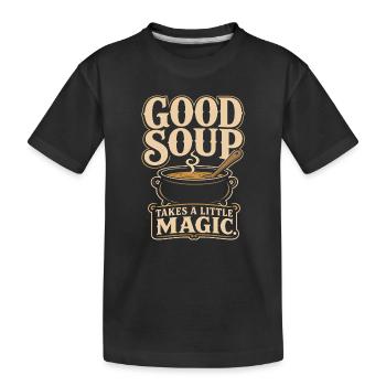 Soupe de sorcière de cuisine Cadeau douillet de sorcière - T-shirt bio Premium Enfant - noir - Devant