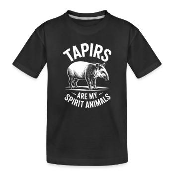 Dictons de tapir Tapir Drôle de cadeau de tapir - T-shirt bio Premium Enfant - noir - Devant