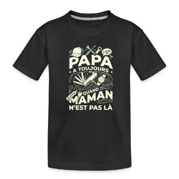 Cadeau Papa Bricoleur Humour Fête des Pères - T-shirt bio Premium Enfant - noir - Devant