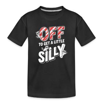 Off To Get A Little Silly - Kids' Premium Organic T-Shirt - black - Front