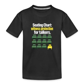 Blague drôle sur le plan de siège des professeurs et la protection des témoins - T-shirt bio Premium Enfant - noir - Devant