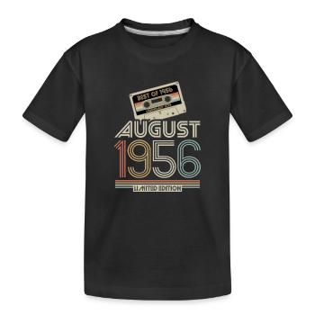 Cassette | Meilleur d’août 1956 | Édition limitée - T-shirt bio Premium Enfant - noir - Devant