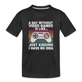 Manette rétro Humor Rainbow - T-shirt bio Premium Enfant - noir - Devant