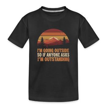 Diction extérieure : Exceptionnel - T-shirt bio Premium Enfant - noir - Devant