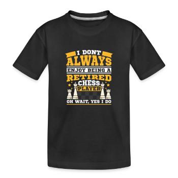 Échiquier des joueurs d’échecs - T-shirt bio Premium Enfant - noir - Devant