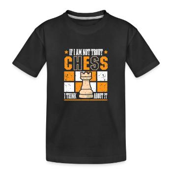 Schach Schachspieler Schachbrett - Kinder Premium Bio T-Shirt - Schwarz - Vorne