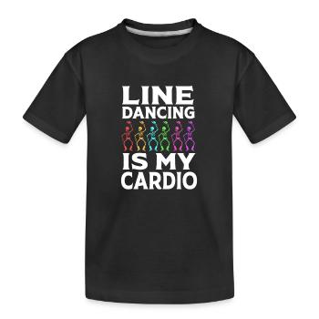 Danse en ligne - T-shirt bio Premium Enfant - noir - Devant