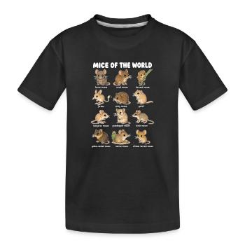 Souris du Monde Mignonne - T-shirt bio Premium Enfant - noir - Devant