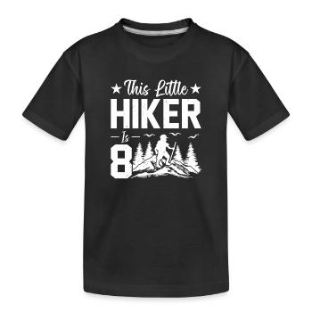 Hiking Kids 8th Birthday Outdoor Hiking Kids - Kids' Premium Organic T-Shirt - black - Front