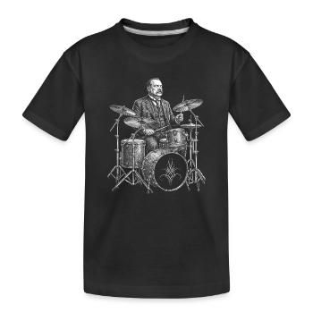 Grover Cleveland joue de la batterie - T-shirt bio Premium Enfant - noir - Devant