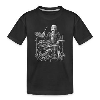 John Quincy Adams joue de la batterie - T-shirt bio Premium Enfant - noir - Devant