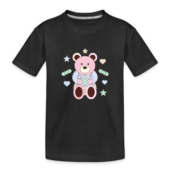 Petit Guérisseur de Cœur - T-shirt bio Premium Enfant - noir - Devant