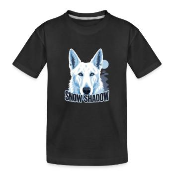 Retro Alpine White Shepherd, Snow Shadow Dog Mom G - T-shirt bio Premium Enfant - noir - Devant