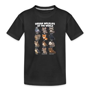 Faune urbaine adorable de la ville - T-shirt bio Premium Enfant - noir - Devant