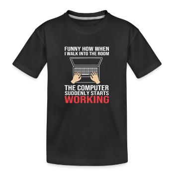 Tech Support - Kinder Premium Bio T-Shirt - Schwarz - Vorne