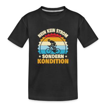 Kein Strom - Kinder Premium Bio T-Shirt - Schwarz - Vorne