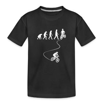 Évolution du vélo - T-shirt bio Premium Enfant - noir - Devant