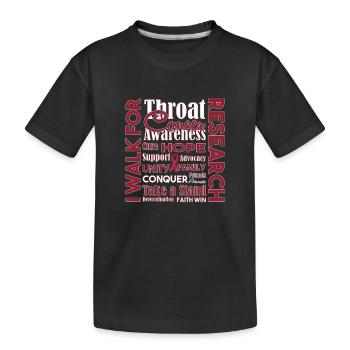 cancer de la gorge - T-shirt bio Premium Enfant - noir - Devant