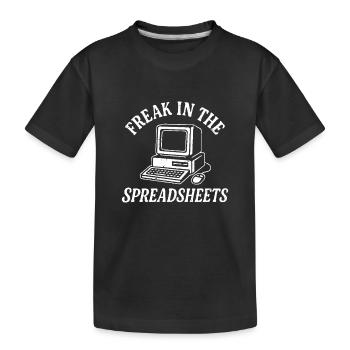 Monstre dans les tableaux Excel - T-shirt bio Premium Enfant - noir - Devant