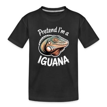 Dictons des iguanes, drôles d’iguanes, cadeau des iguanes. - T-shirt bio Premium Enfant - noir - Devant