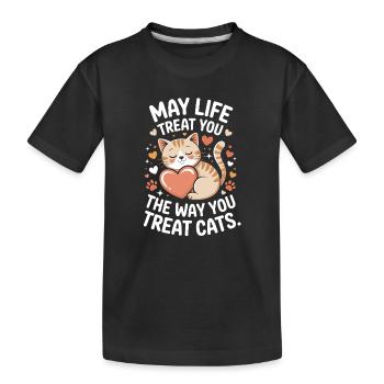 Chat peut te gâter Chats Maman de chat Chats - T-shirt bio Premium Enfant - noir - Devant