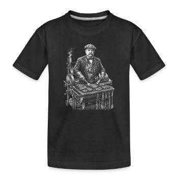 Grover Cleveland BBQ Grill - T-shirt bio Premium Enfant - noir - Devant
