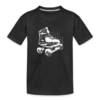 Graphisme des patins à roulettes - T-shirt bio Premium Enfant - noir - Devant