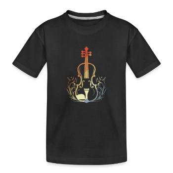 Style rétro du violon - T-shirt bio Premium Enfant - noir - Devant