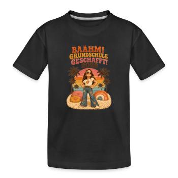 Retro Abschluss 2026 Grundschule - Kinder Premium Bio T-Shirt - Schwarz - Vorne