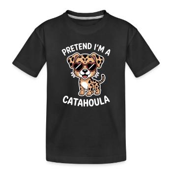 Cadeau de la parole du chien léopard Catahoula de Louisiane - T-shirt bio Premium Enfant - noir - Devant