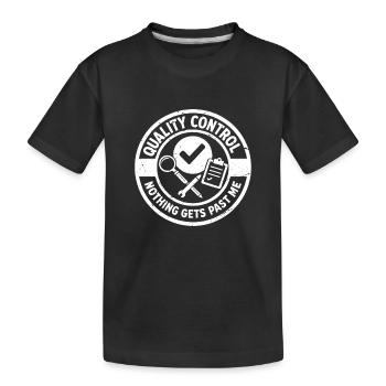 Contrôle qualité ne m’échappe rien - T-shirt bio Premium Enfant - noir - Devant