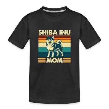 Shiba Inu Mom Kawaii Doge japonais - T-shirt bio Premium Enfant - noir - Devant