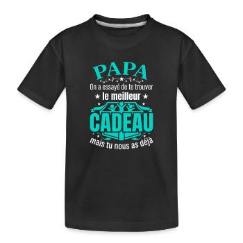 Papa Humour Meilleur Cadeau Enfants Fête Des Pères - T-shirt bio Premium Enfant - noir - Devant
