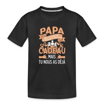 Papa Humour Meilleur Cadeau Enfants Cool Shaka - T-shirt bio Premium Enfant - noir - Devant