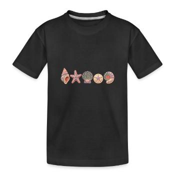 Clipart Coastal Cottagecore, cadeau pour les amateurs d’océan - T-shirt bio Premium Enfant - noir - Devant