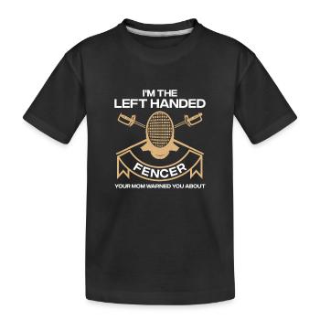 Emblème du Joueur Gaucher - T-shirt bio Premium Enfant - noir - Devant