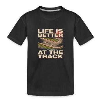 Das ganze Wochenende gefahren – RC Racing Vintage Funny - Kinder Premium Bio T-Shirt - Schwarz - Vorne