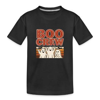 Halloween fantôme – Boo Crew - T-shirt bio Premium Enfant - noir - Devant