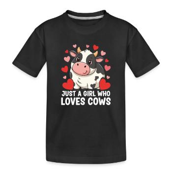Cow Love Girls & Cows - T-shirt bio Premium Enfant - noir - Devant