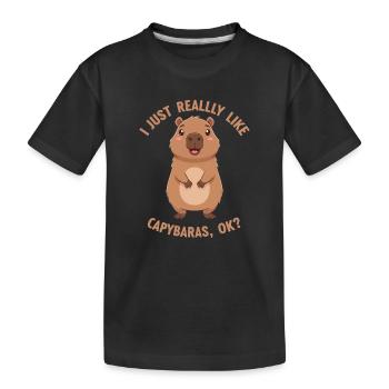 Capybara Love Ok - T-shirt bio Premium Enfant - noir - Devant