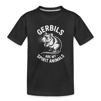 Dictons mongols des rats de course cadeau des gerbilles - T-shirt bio Premium Enfant - noir - Devant